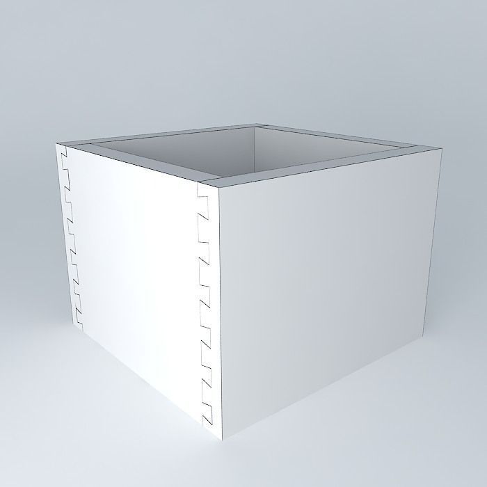 Drawer Half Blind Dovetail Free 3D model_4