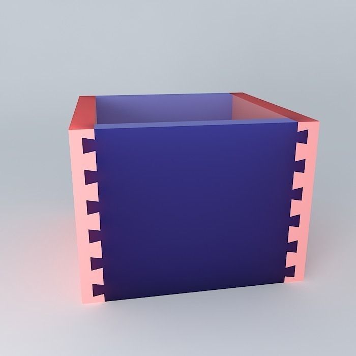 Drawer Half Blind Dovetail Free 3D model_2