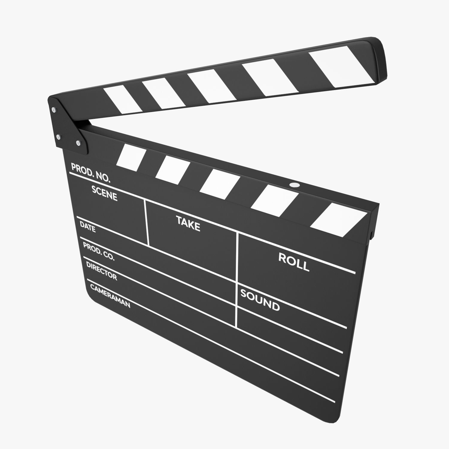 Clapper Board 3D model_3