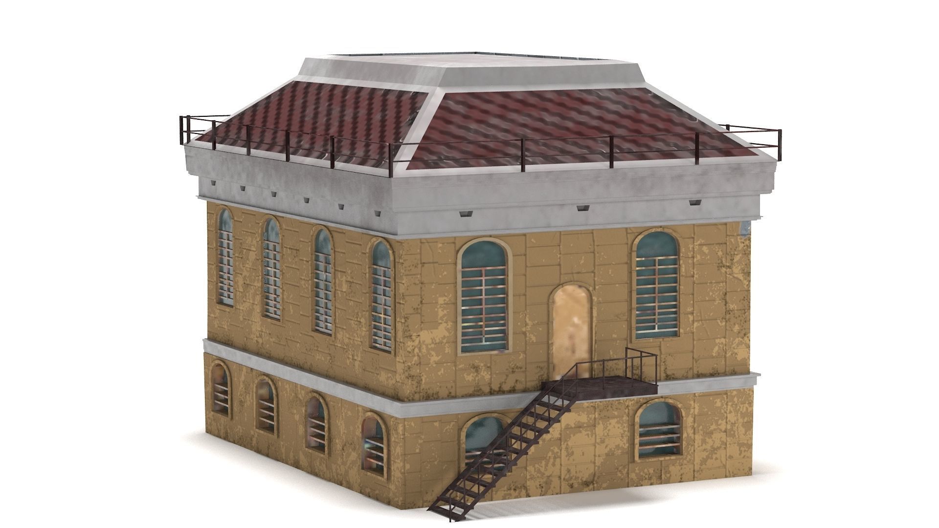 Abandoned  House PBR 3D model_1