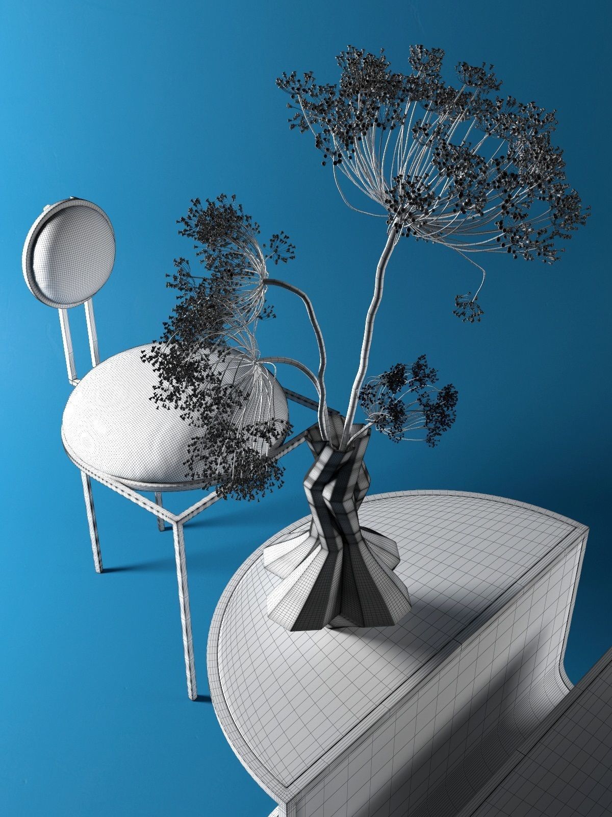 Orbit Chairs and Table 3D model_4