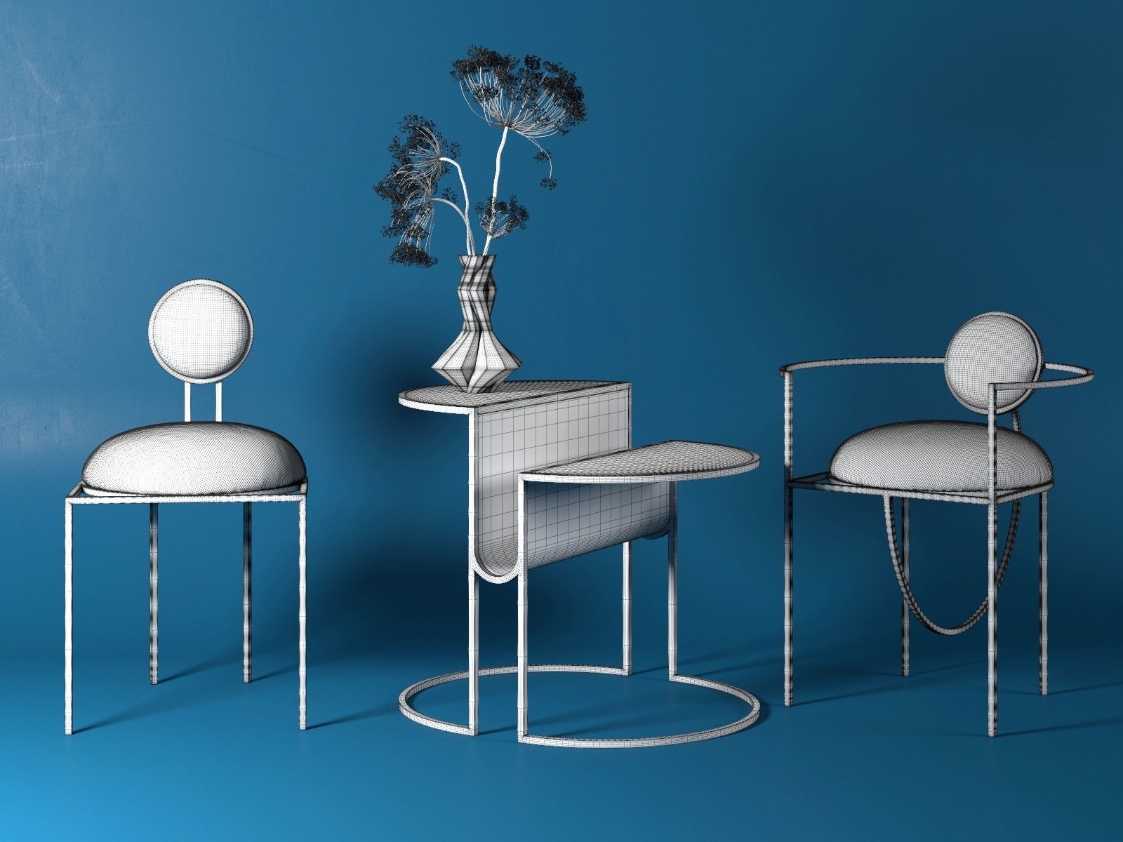 Orbit Chairs and Table 3D model_3