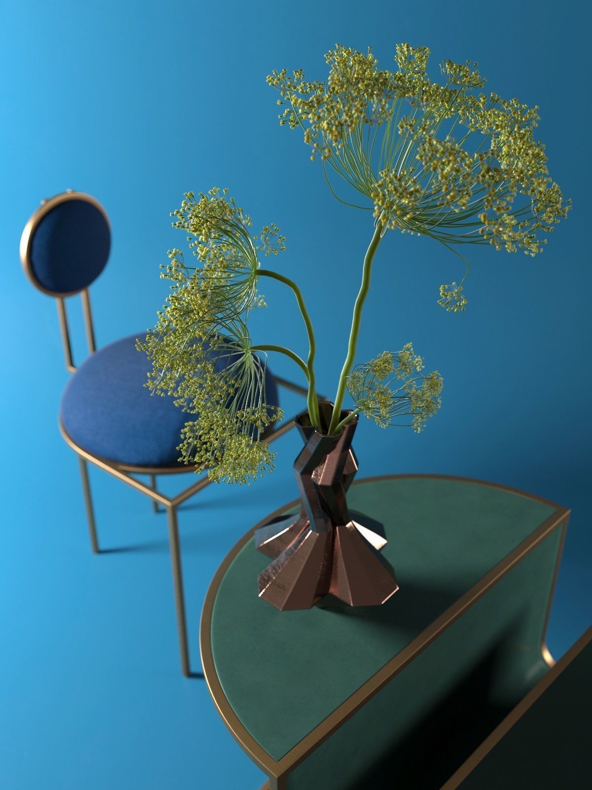Orbit Chairs and Table 3D model_1