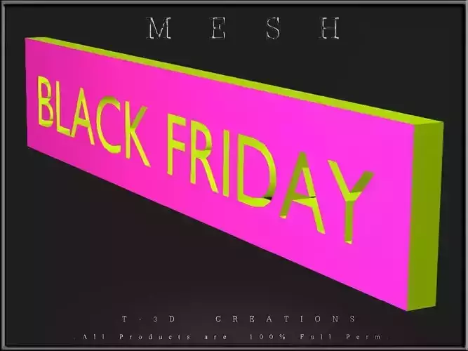 BLACK FRIDAY - C Low-poly 3D model