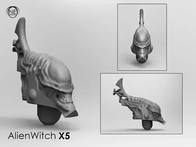 alien farseer helmet 3D print model