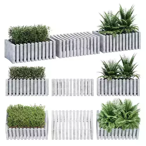 Masterlayer set of concrete planters