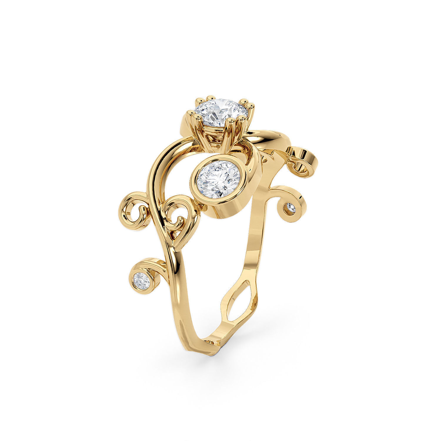 R 0202 Ring natura 3D print model_7