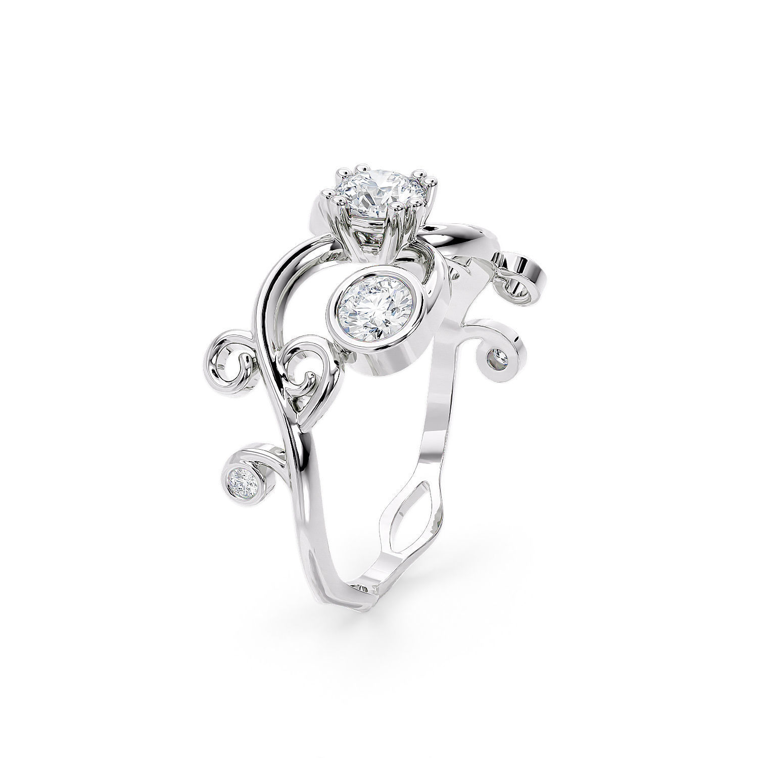 R 0202 Ring natura 3D print model_6