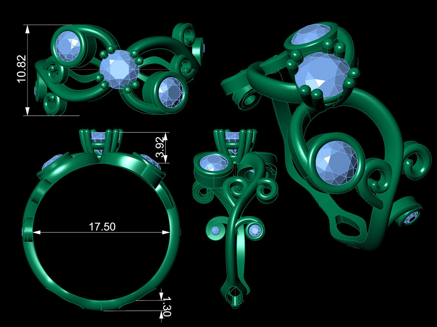 R 0202 Ring natura 3D print model_1