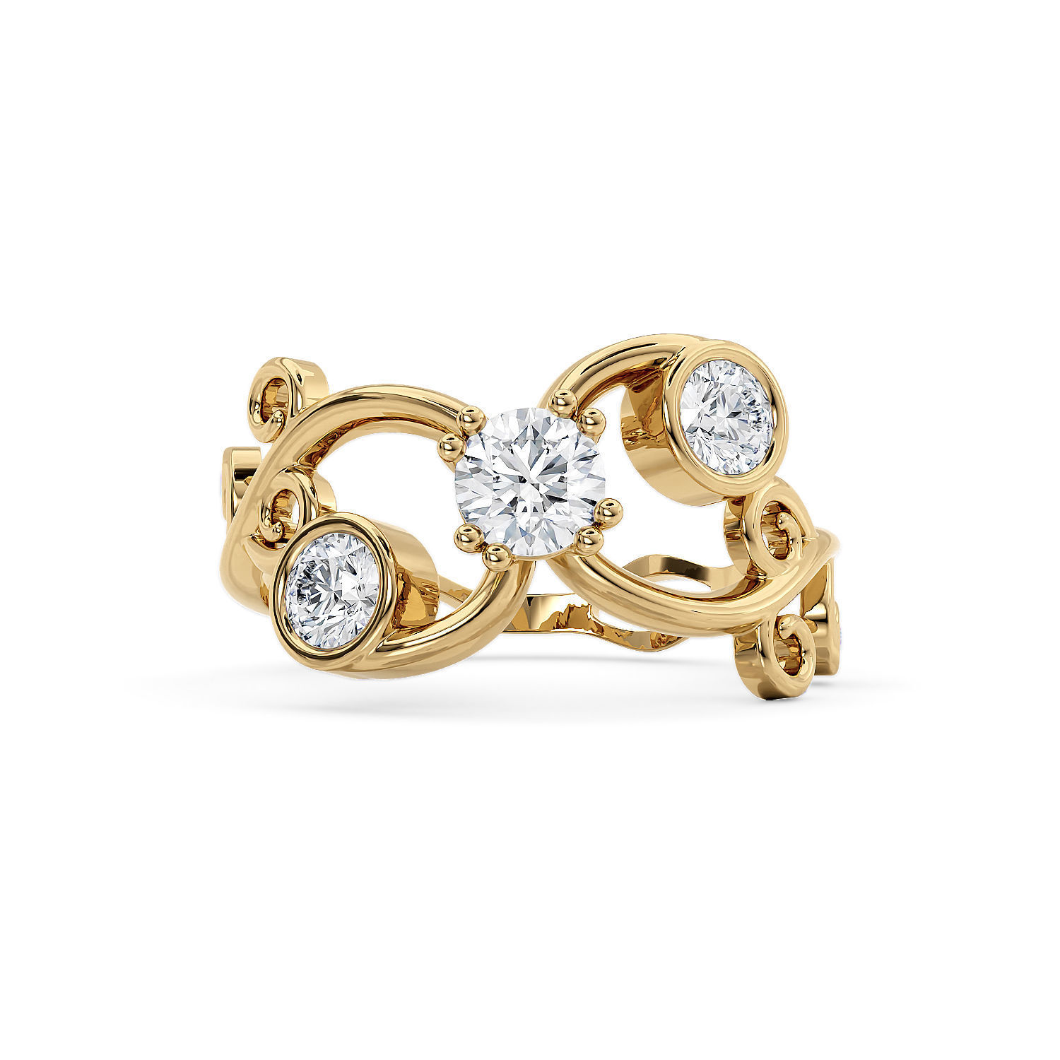 R 0202 Ring natura 3D print model_4