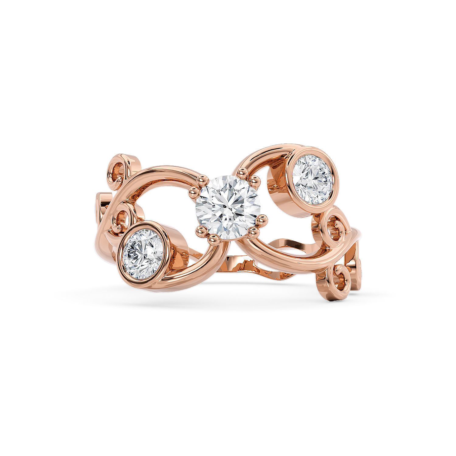 R 0202 Ring natura 3D print model_2