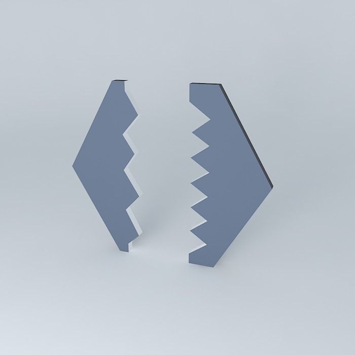 Giant Hexagon Door Free 3D model_1