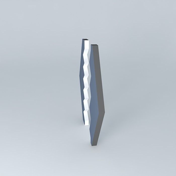 Giant Hexagon Door Free 3D model_2