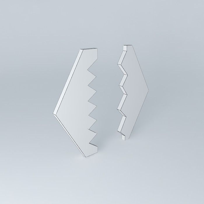 Giant Hexagon Door Free 3D model_3