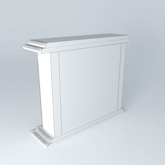 Clock wooden Free 3D model_4