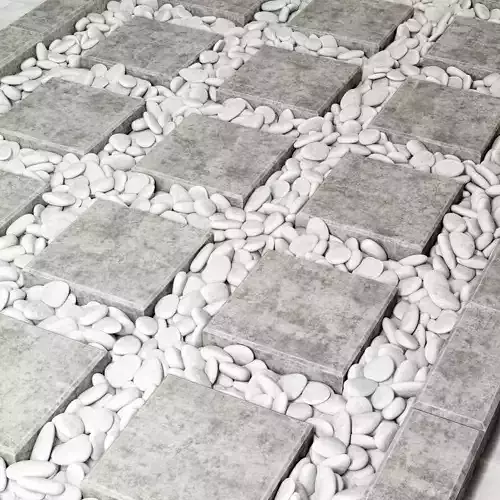 Paving big plate pebble