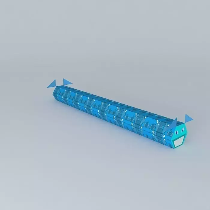 Hexagon Diesel Bart Train Free 3D model_0