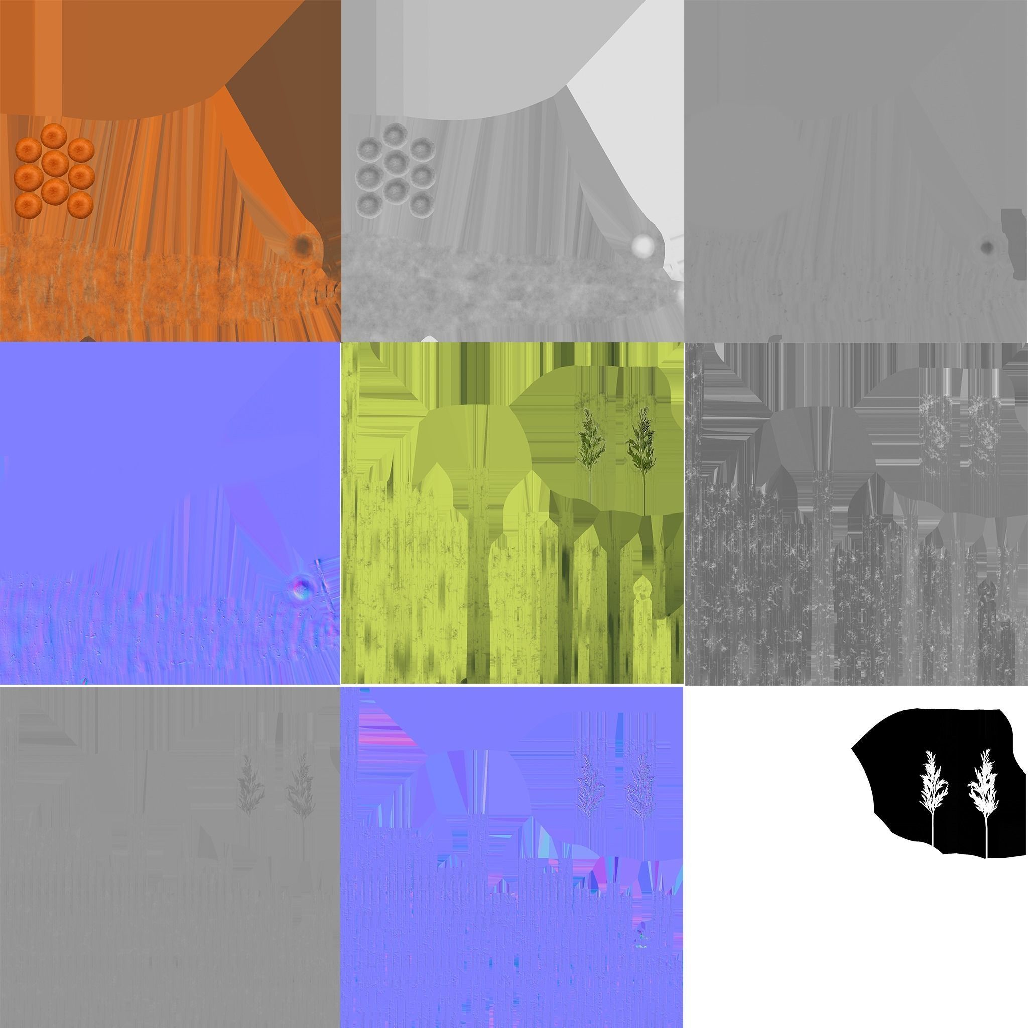 Carrot with Leaves Free low-poly 3D model_5