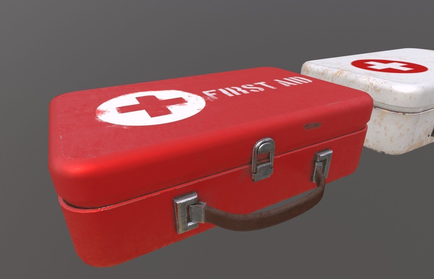 Medical Pack Objects for game Low-poly 3D model_14