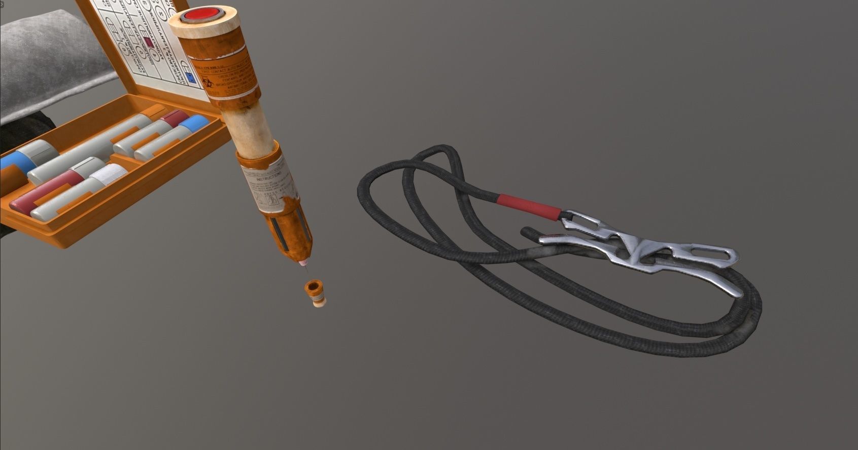 Medical Pack Objects for game Low-poly 3D model_7