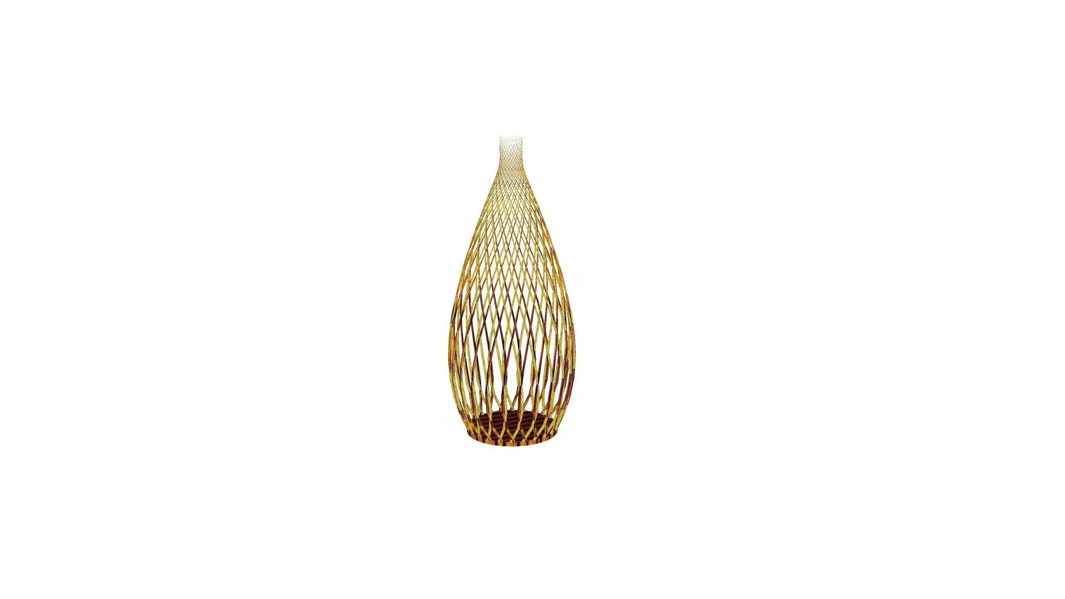 Flowerpot Vase Gold Free 3D model