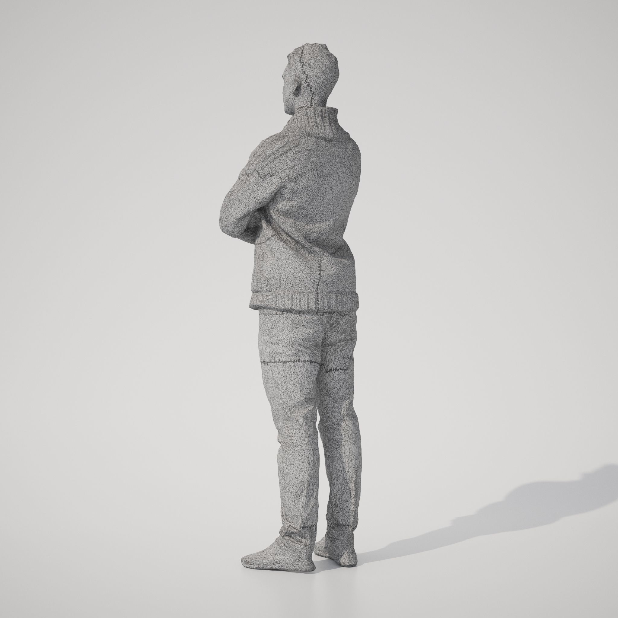 Tom 01 Man posed standing in casual outfit 3D model_10
