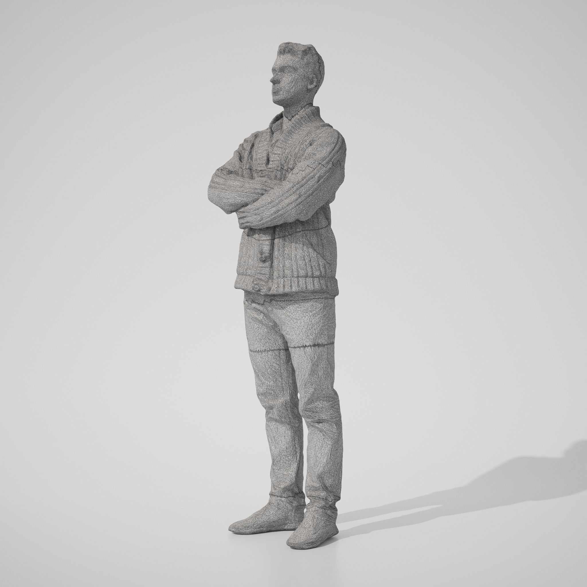 Tom 01 Man posed standing in casual outfit 3D model_6
