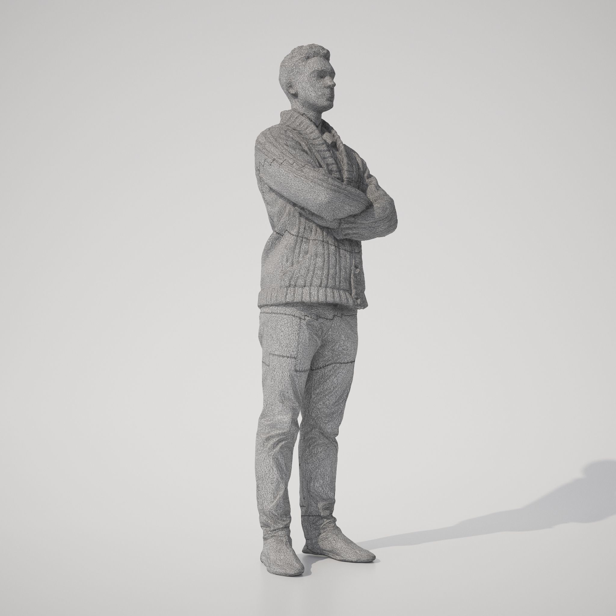 Tom 01 Man posed standing in casual outfit 3D model_9