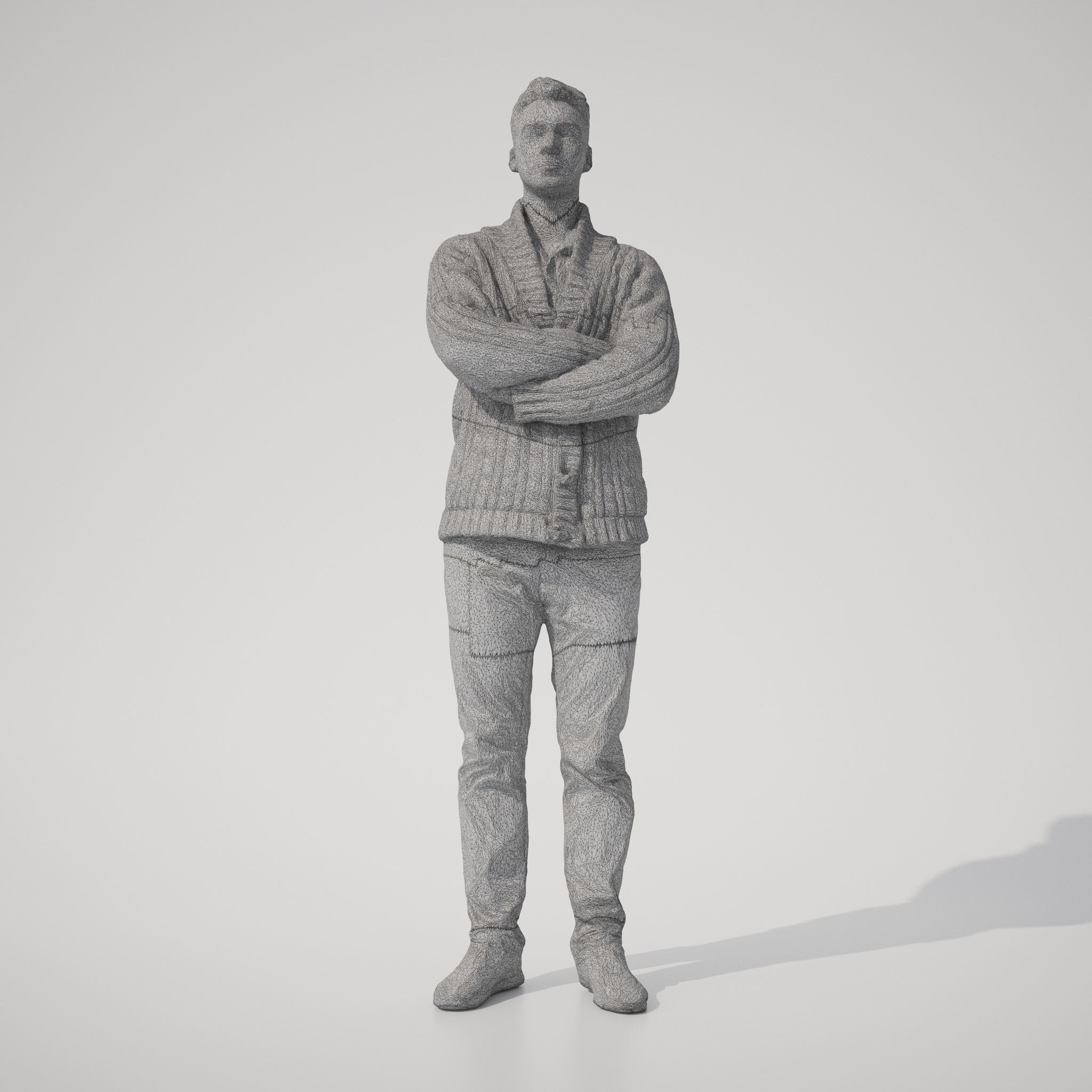 Tom 01 Man posed standing in casual outfit 3D model_8