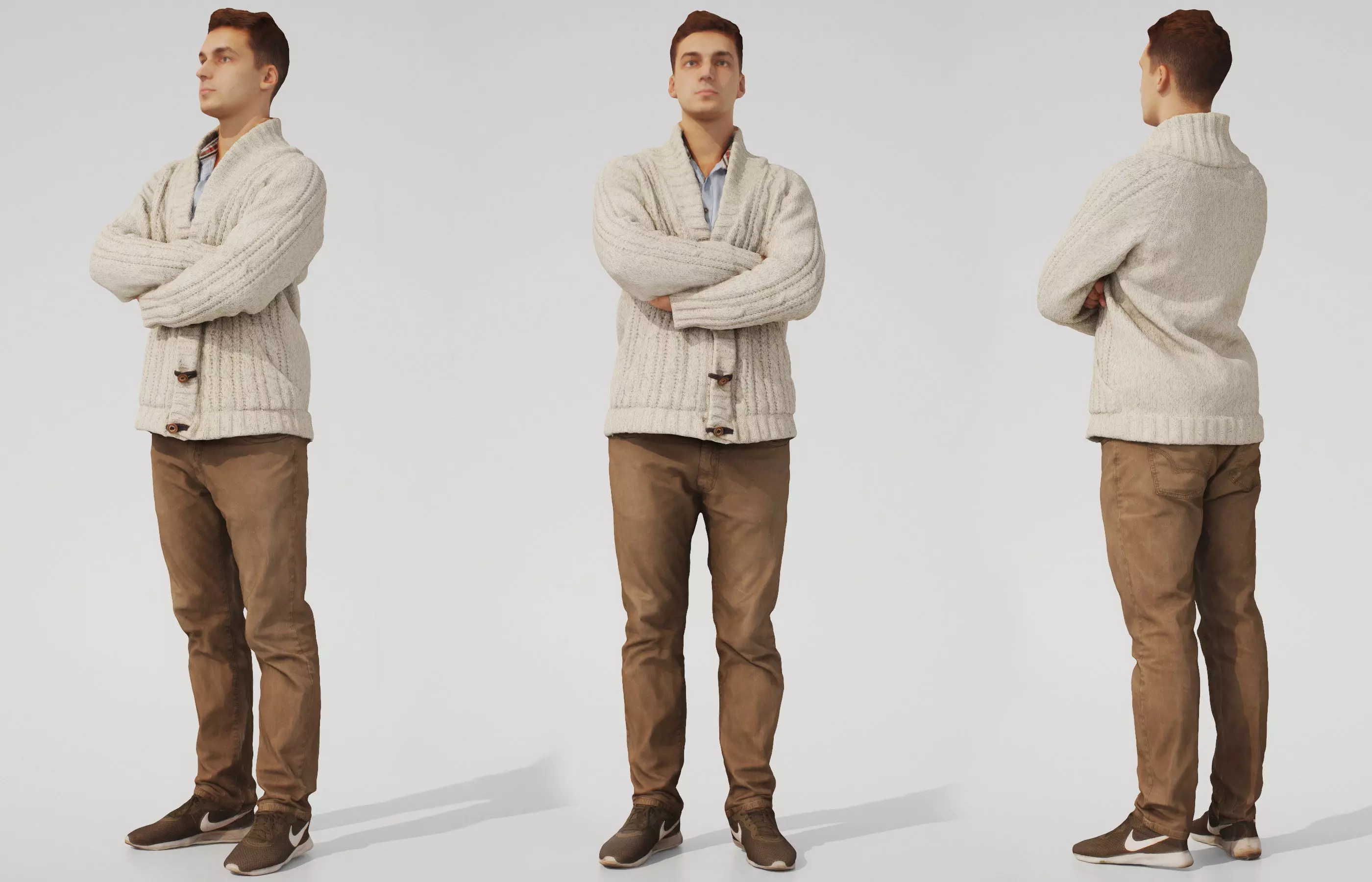 Tom 01 Man posed standing in casual outfit 3D model_0