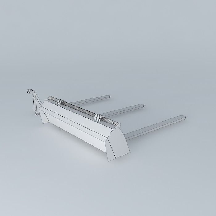 Tractor Bucket Tines Free 3D model_3