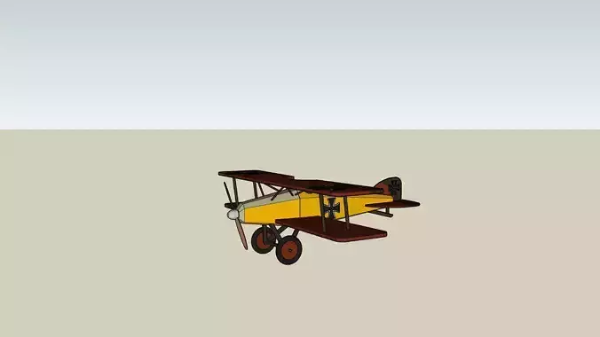 Toyplane biplane in desert