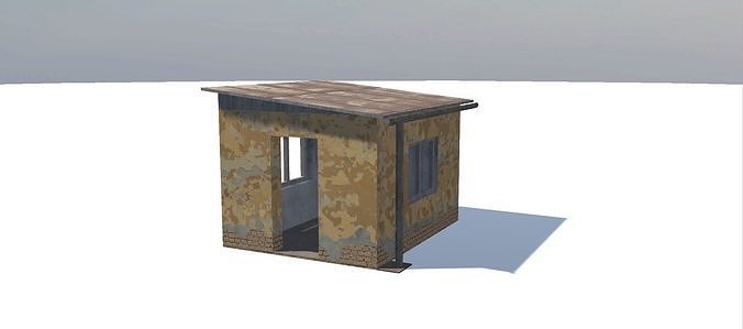 Soviet abandoned building Free low-poly 3D model