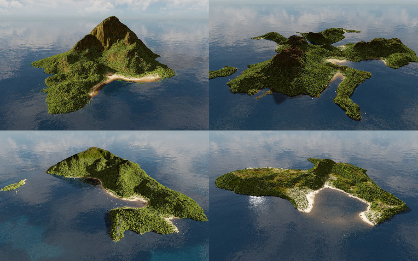 Bundle of islands in Blender 3D model CGTrader