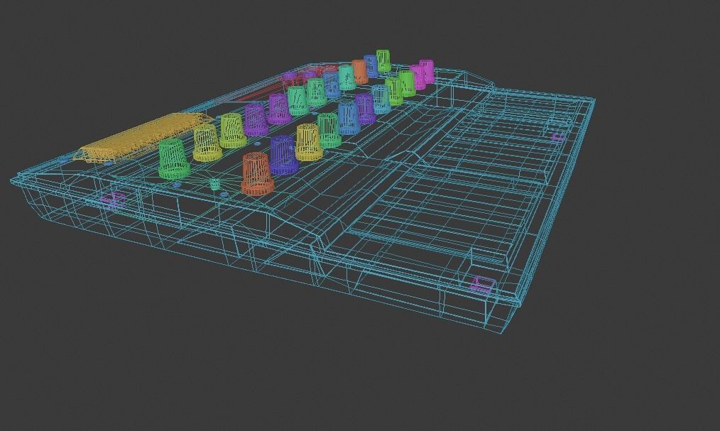 EDP WASP Vintage Synthesizer 3D model_12