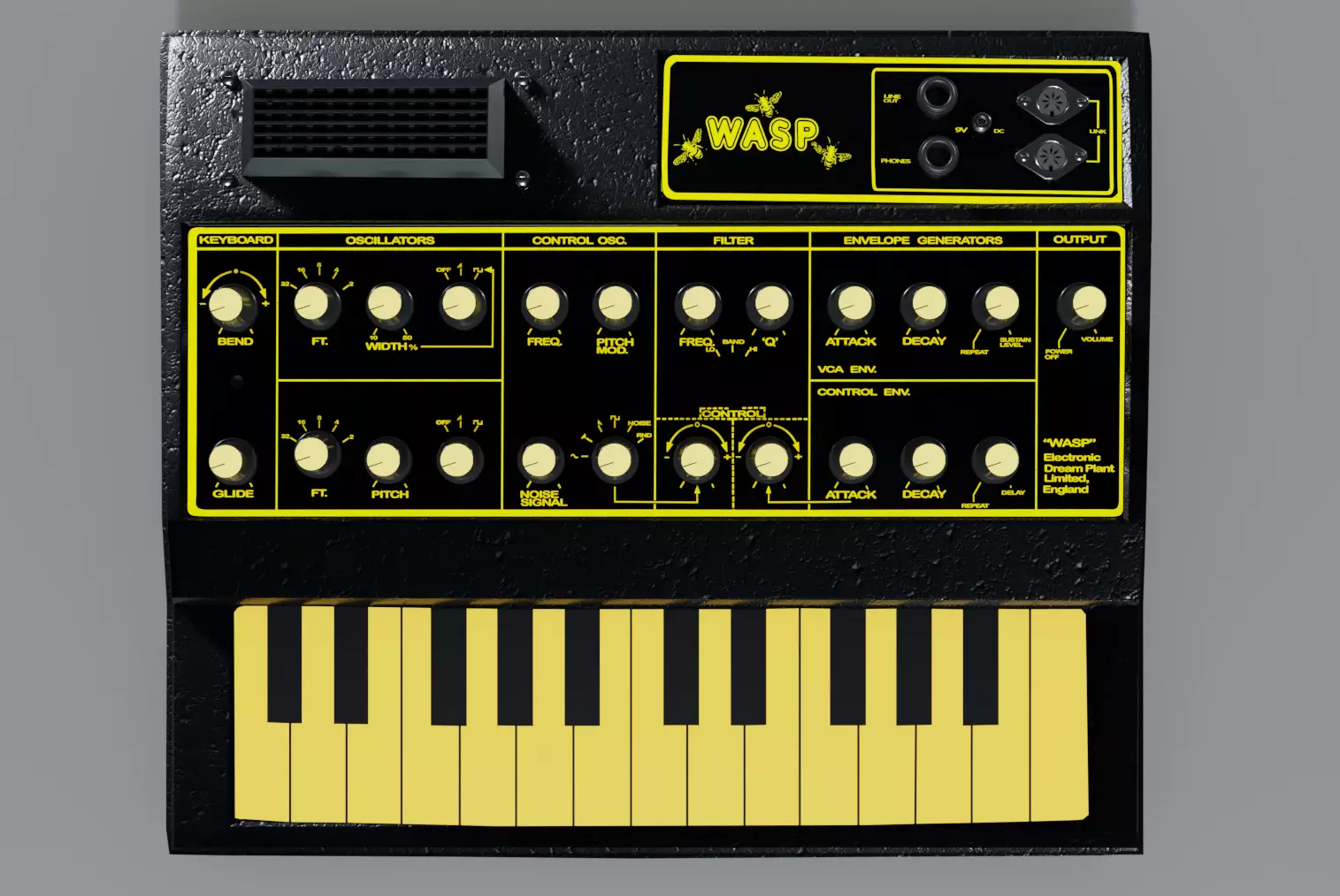 EDP WASP Vintage Synthesizer 3D model_0