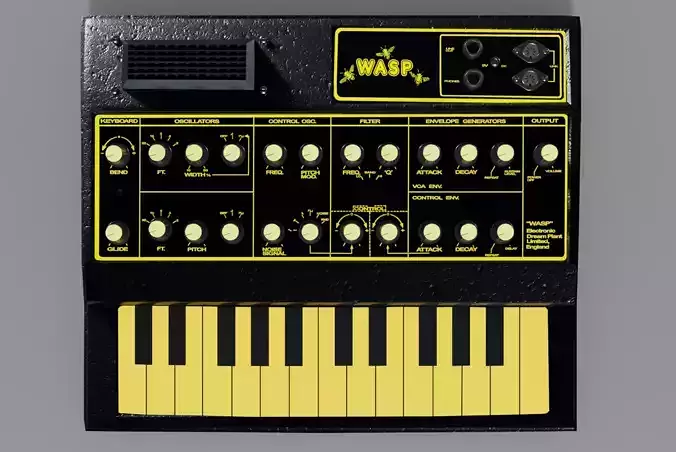 EDP WASP Vintage Synthesizer 3D model