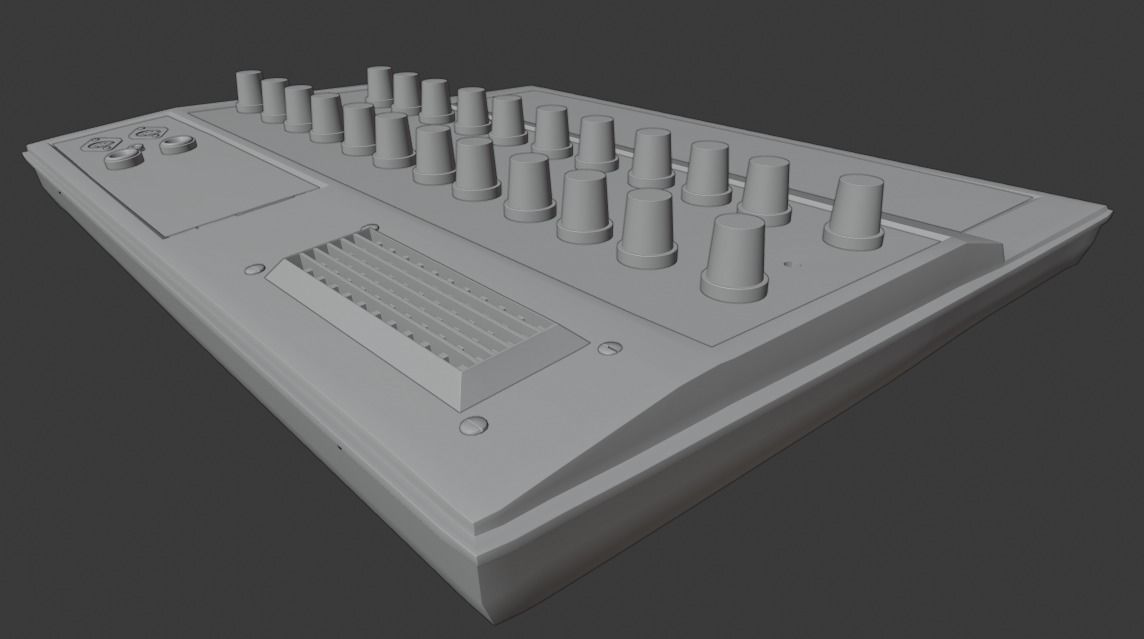 EDP WASP Vintage Synthesizer 3D model_10