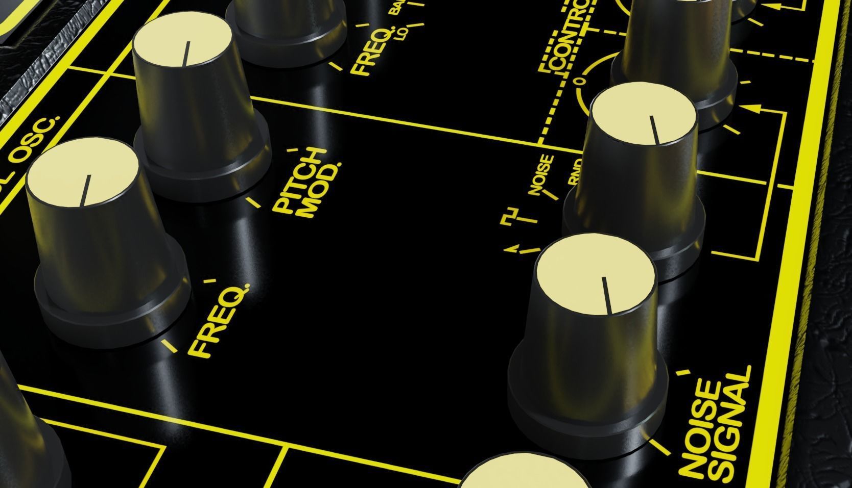 EDP WASP Vintage Synthesizer 3D model_3