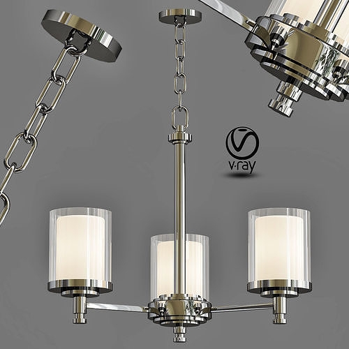Hampton Bay Burbank 3 Light 3D model