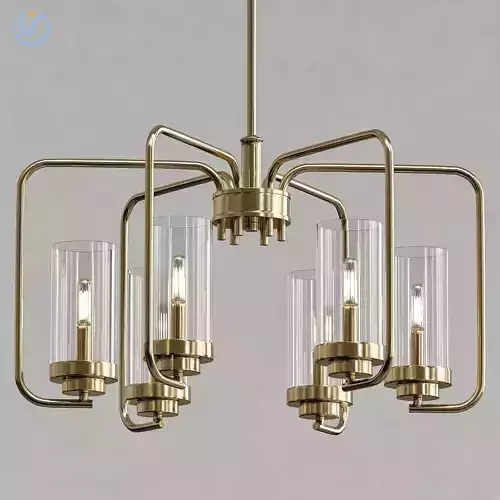 Holden 6 Light Aged Brass Chandelier