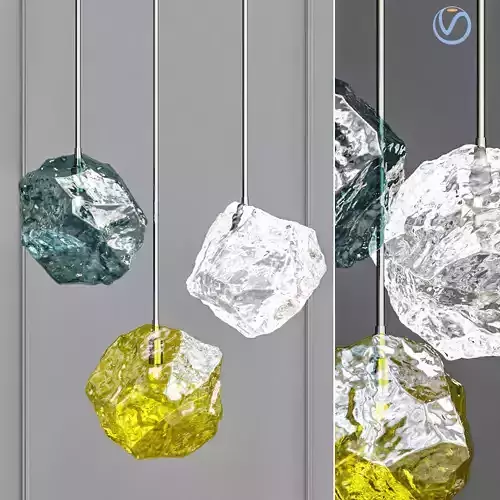 Color Ice Cube Pendant