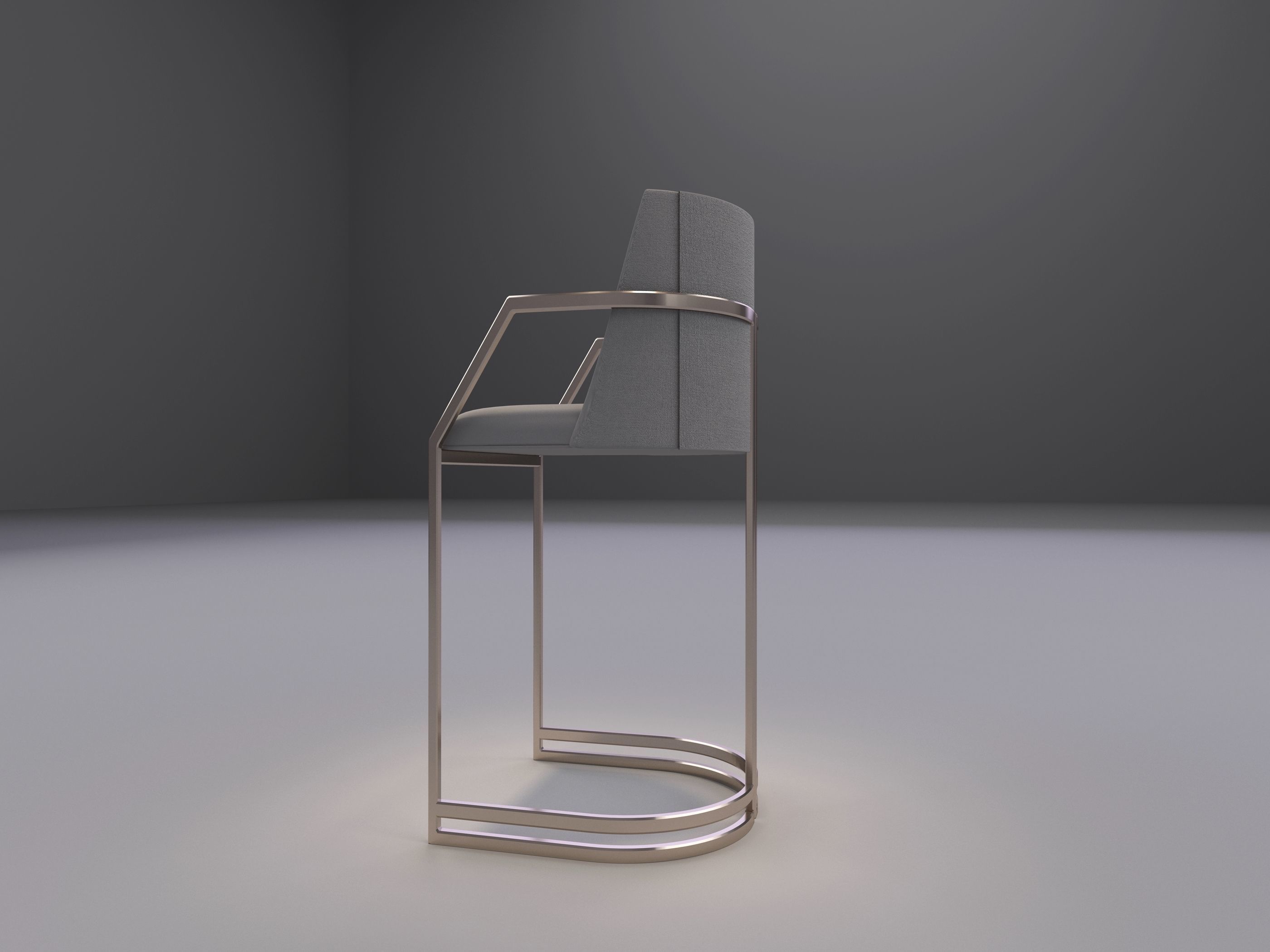 Bar Stool 3D model_7