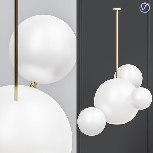 GIOPATO  COOMBES BOLLE BLS LAMP white glass 4 3D model