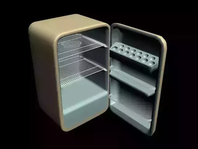 fridge refrigerator Low-poly 3D model