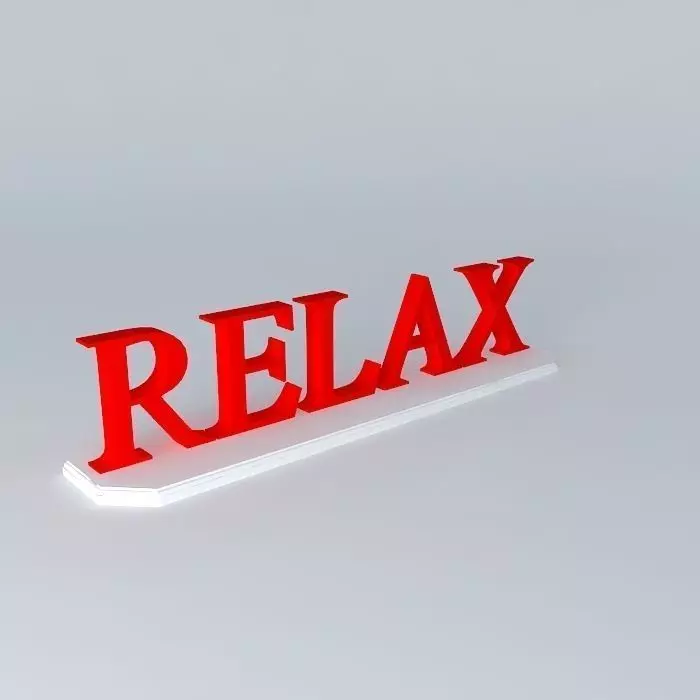 RELAX sign Free 3D model