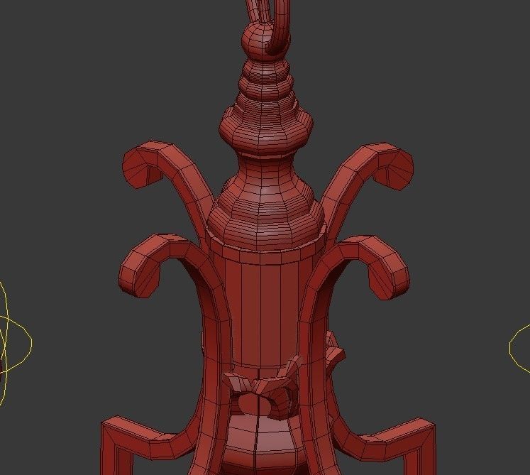 Florence 4 Light Mini Chandelier 3D model_7