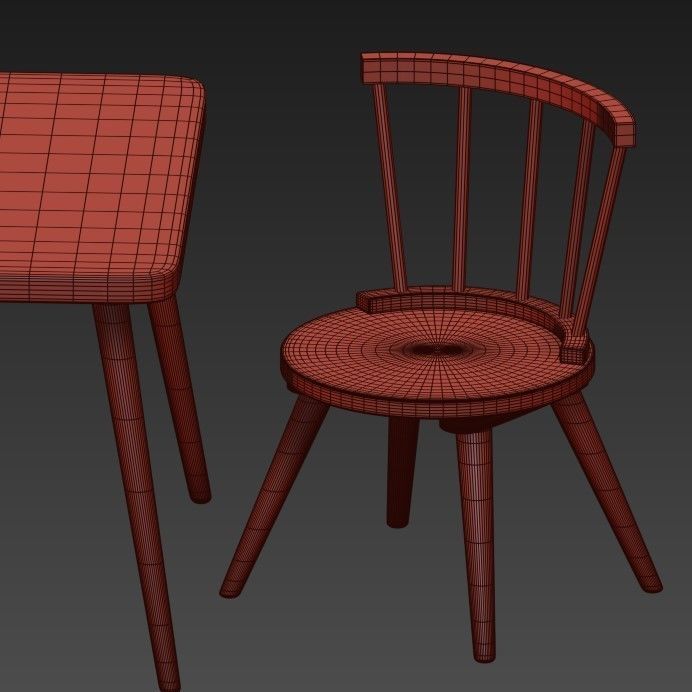 Florence 4 Light Mini Chandelier 3D model_9