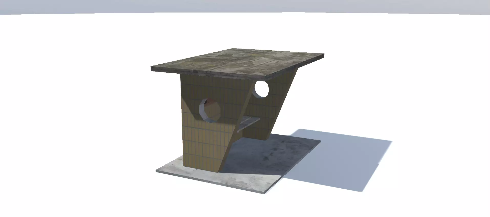 Soviet bus station Free low-poly 3D model