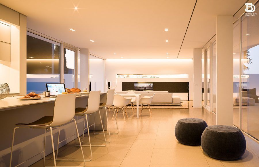 Modern Pool Villa V-ray 3 Cinema 4D 3D model_10